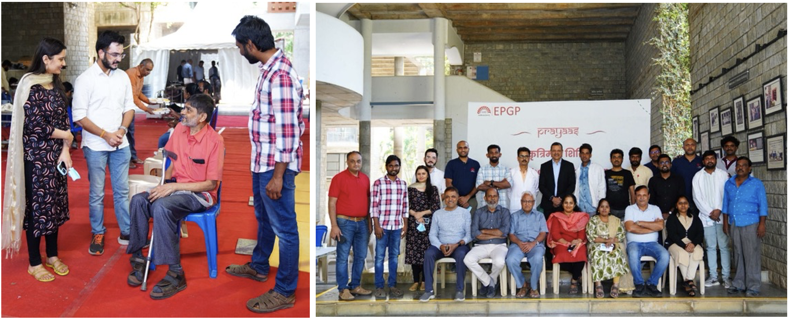 The social responsibility initiative of IIMB’s EPGP students, supported by PGPEM, in collaboration with Bhagwan Mahaveer Viklang Sahayata Samiti (Jaipur Foot), organized a free prosthetic limb camp on 09th February 2025, at the IIM Bangalore campus, as part of Prayaas Day 2025.